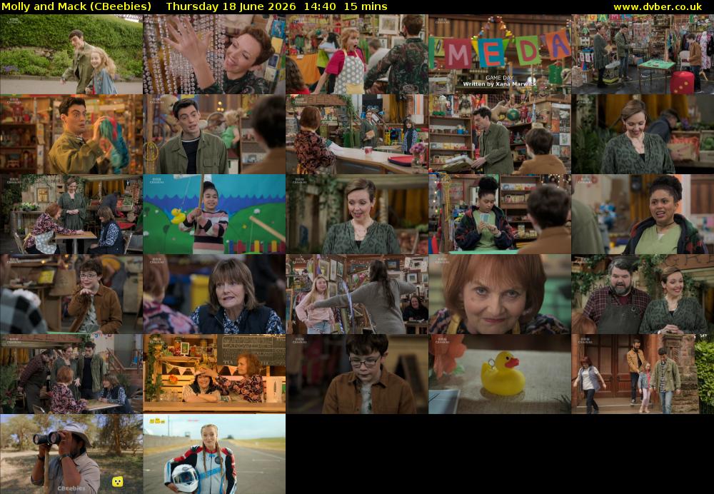 Molly and Mack (CBeebies) Thursday 18 June 2026 14:40 - 14:55