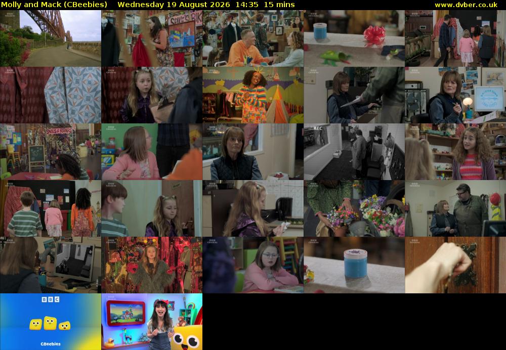 Molly and Mack (CBeebies) Wednesday 19 August 2026 14:35 - 14:50