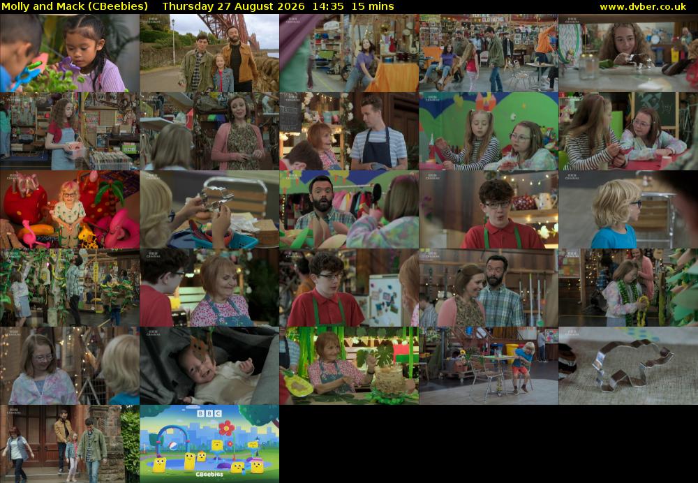 Molly and Mack (CBeebies) Thursday 27 August 2026 14:35 - 14:50