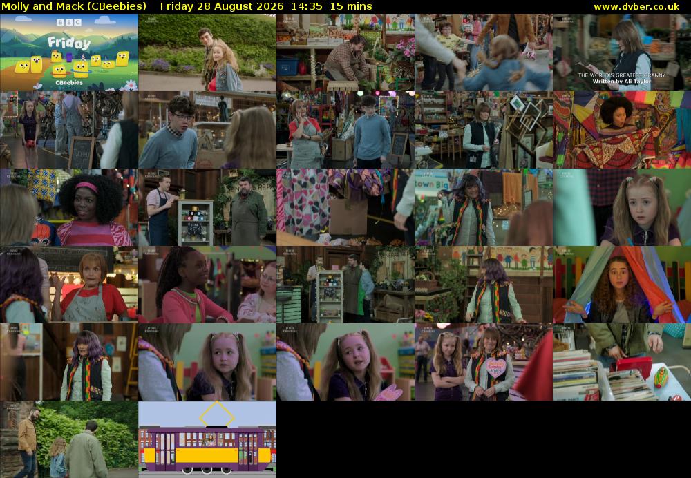 Molly and Mack (CBeebies) Friday 28 August 2026 14:35 - 14:50