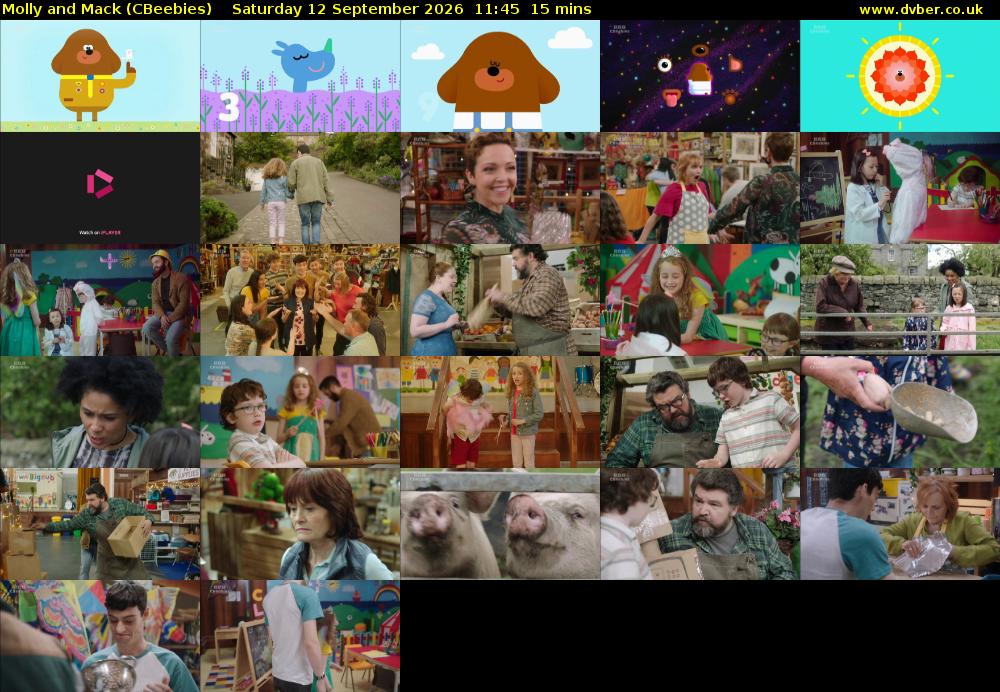 Molly and Mack (CBeebies) Saturday 12 September 2026 11:45 - 12:00