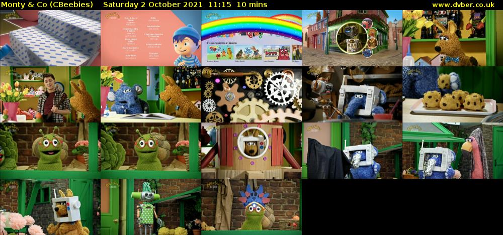 Monty & Co (CBeebies) Saturday 2 October 2021 11:15 - 11:25