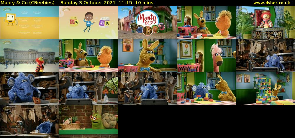 Monty & Co (CBeebies) Sunday 3 October 2021 11:15 - 11:25