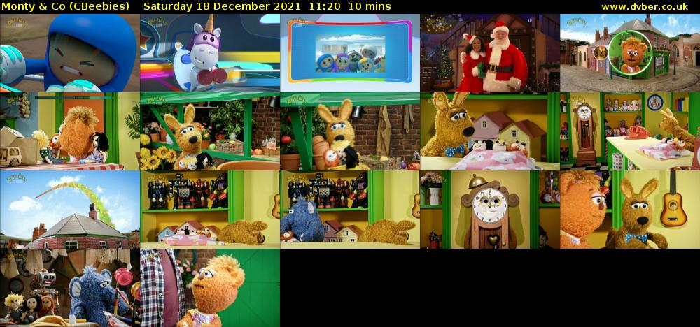 Monty & Co (CBeebies) Saturday 18 December 2021 11:20 - 11:30