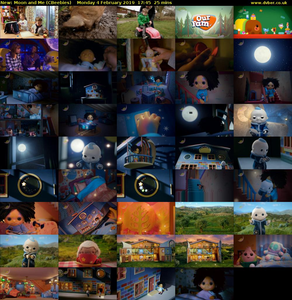 Moon and Me (CBeebies) Monday 4 February 2019 17:45 - 18:10