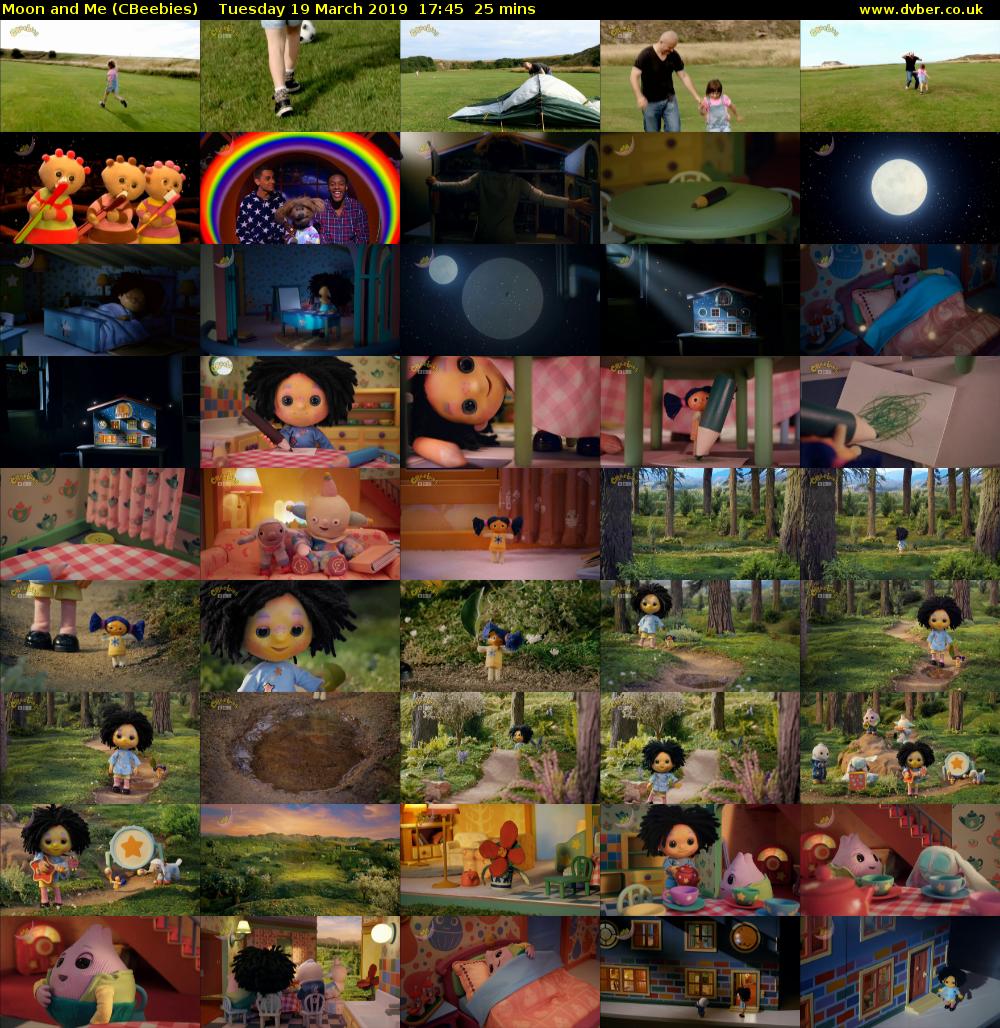 Moon and Me (CBeebies) Tuesday 19 March 2019 17:45 - 18:10