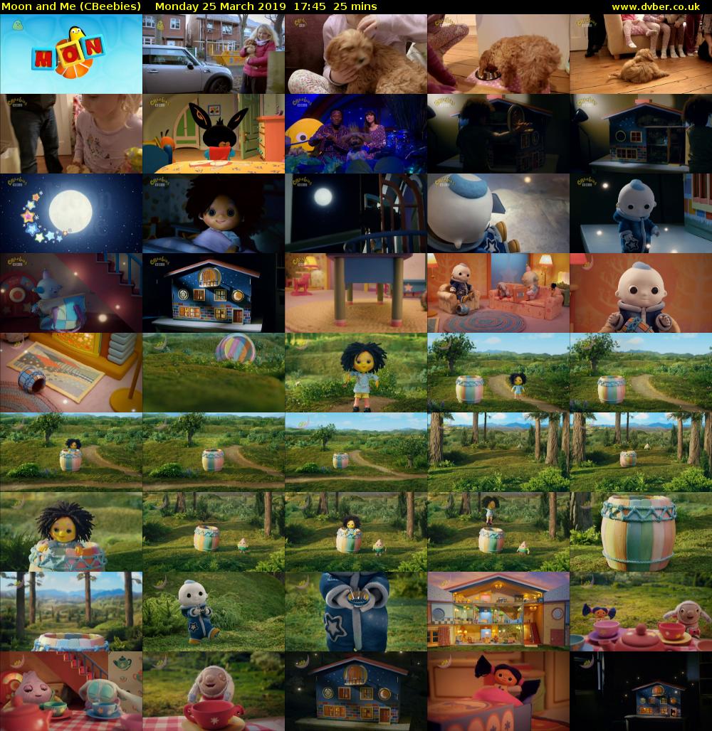 Moon and Me (CBeebies) Monday 25 March 2019 17:45 - 18:10