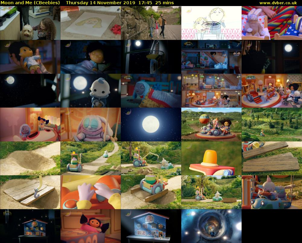 Moon and Me (CBeebies) Thursday 14 November 2019 17:45 - 18:10