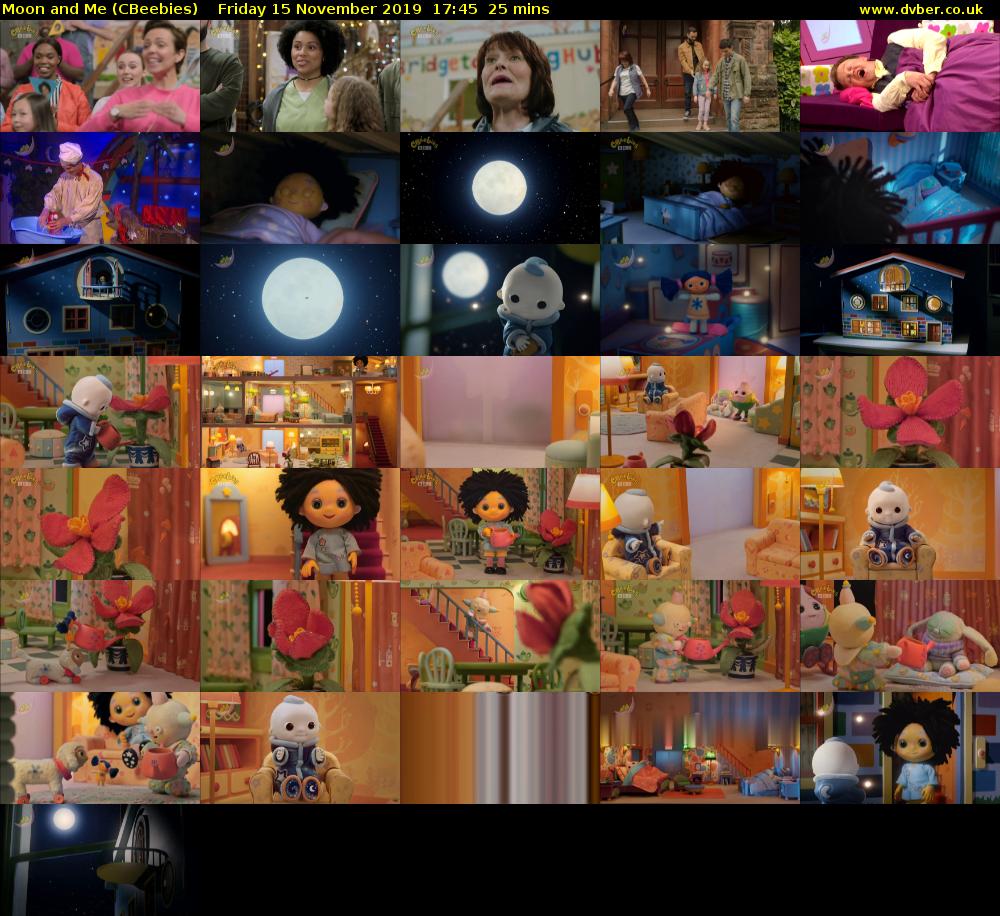 Moon and Me (CBeebies) Friday 15 November 2019 17:45 - 18:10