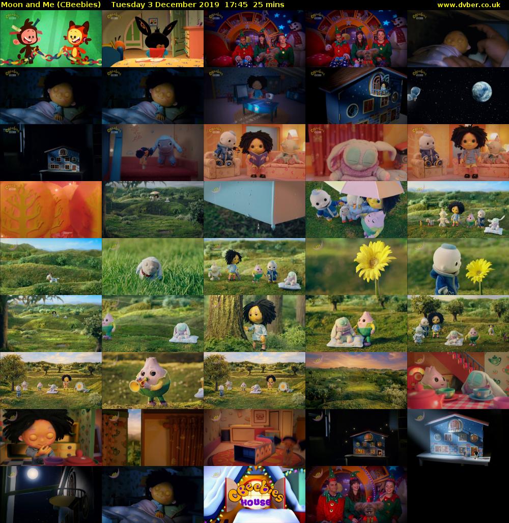 Moon and Me (CBeebies) Tuesday 3 December 2019 17:45 - 18:10