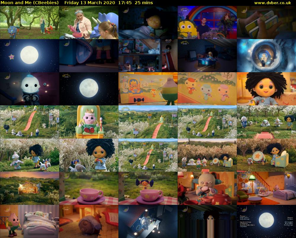 Moon and Me (CBeebies) Friday 13 March 2020 17:45 - 18:10