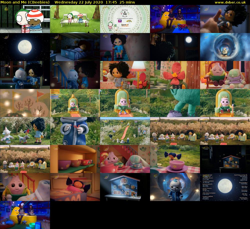 Moon and Me (CBeebies) Wednesday 22 July 2020 17:45 - 18:10
