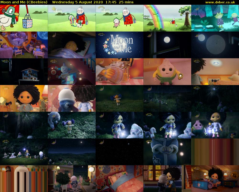 Moon and Me (CBeebies) Wednesday 5 August 2020 17:45 - 18:10