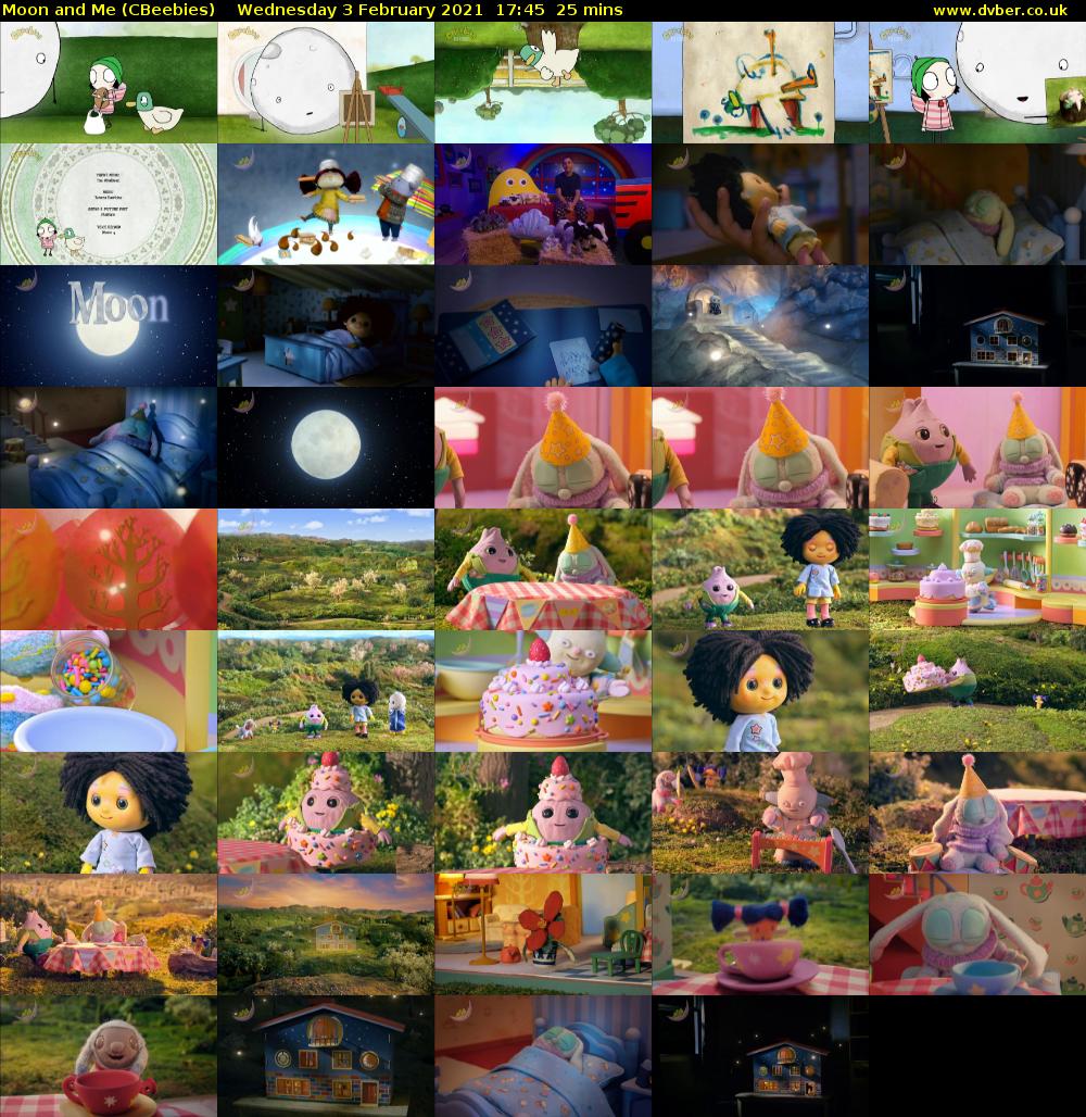 Moon and Me (CBeebies) Wednesday 3 February 2021 17:45 - 18:10