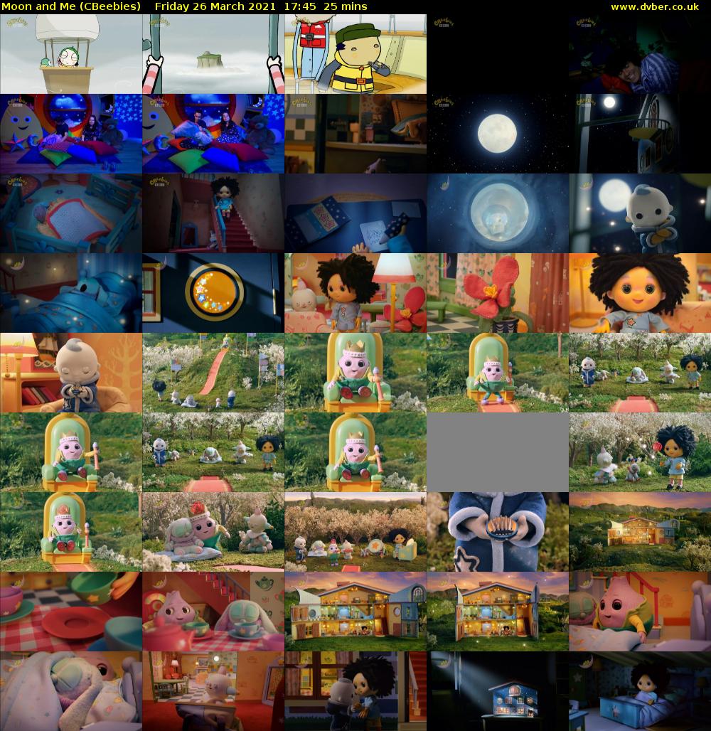 Moon and Me (CBeebies) Friday 26 March 2021 17:45 - 18:10
