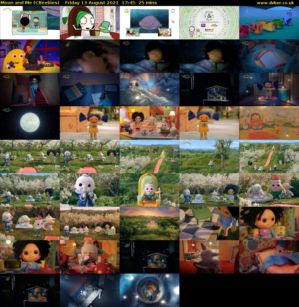 Moon and Me (CBeebies) Friday 13 August 2021 17:45 - 18:10