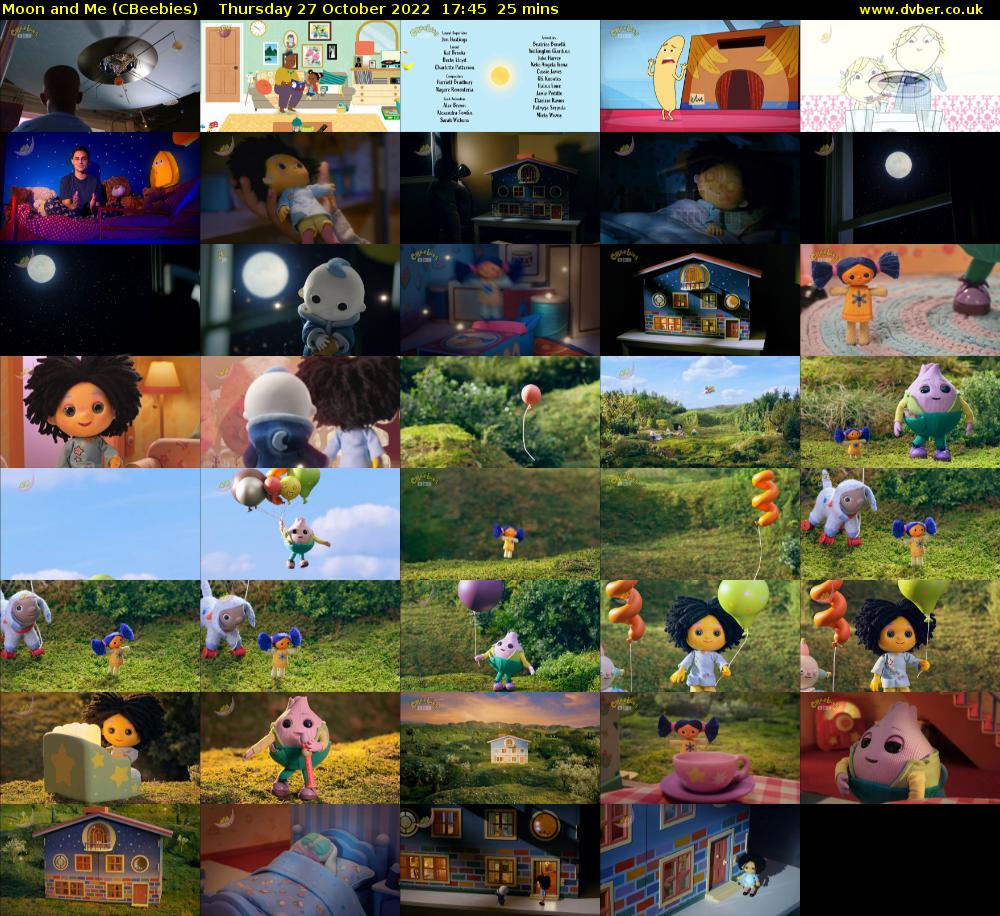 Moon and Me (CBeebies) Thursday 27 October 2022 17:45 - 18:10