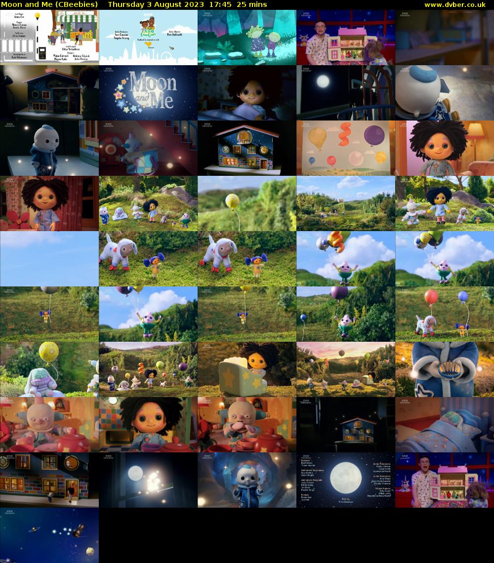 Moon and Me (CBeebies) Thursday 3 August 2023 17:45 - 18:10