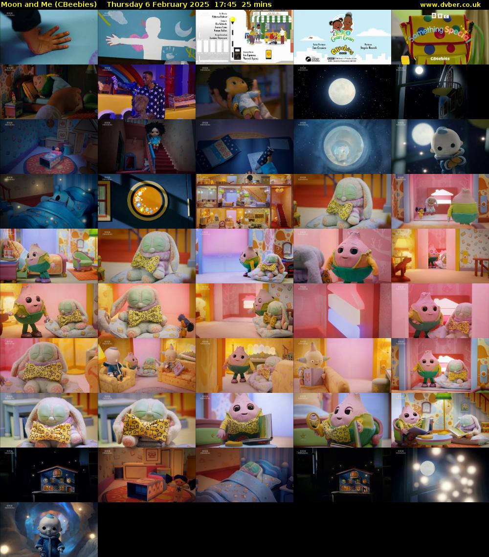 Moon and Me (CBeebies) Thursday 6 February 2025 17:45 - 18:10