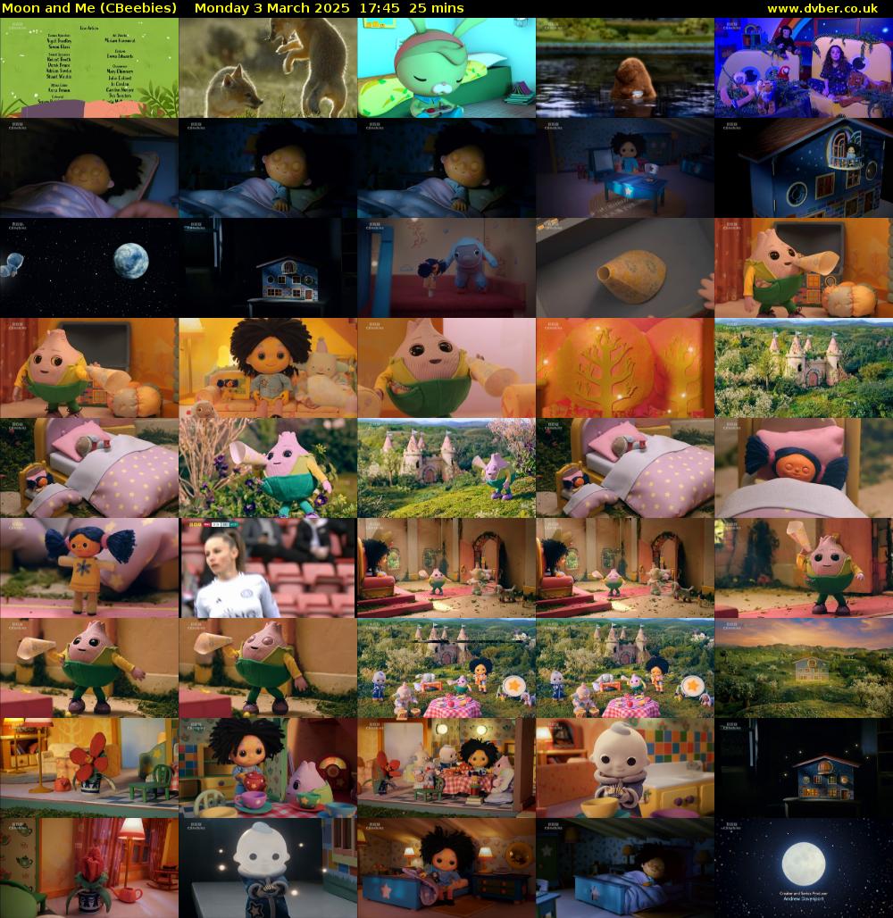 Moon and Me (CBeebies) Monday 3 March 2025 17:45 - 18:10