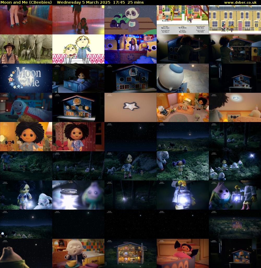 Moon and Me (CBeebies) Wednesday 5 March 2025 17:45 - 18:10