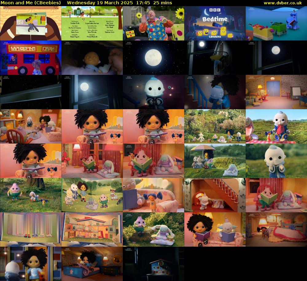 Moon and Me (CBeebies) Wednesday 19 March 2025 17:45 - 18:10