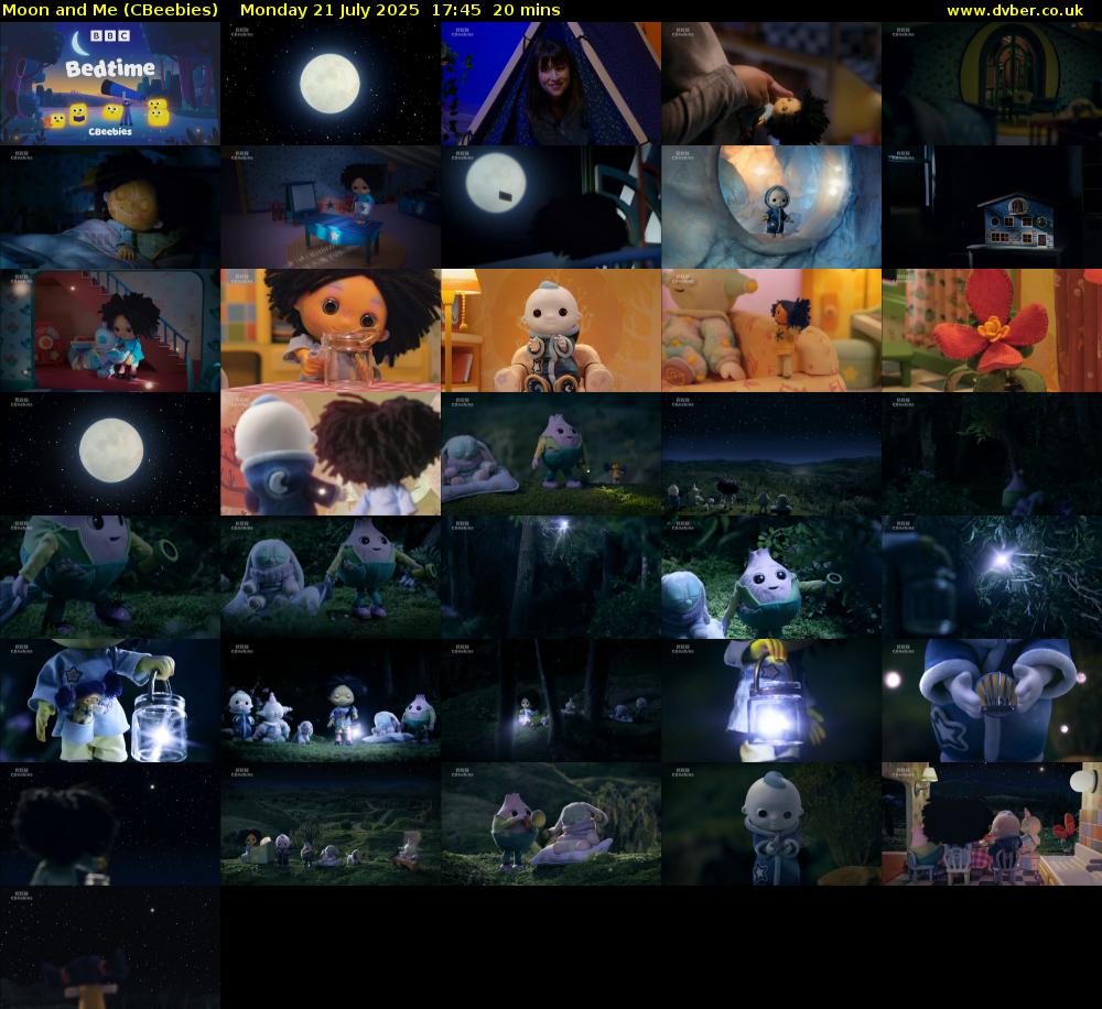 Moon and Me (CBeebies) Monday 21 July 2025 17:45 - 18:05