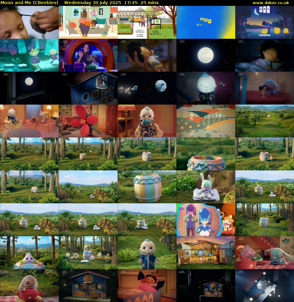 Moon and Me (CBeebies) Wednesday 30 July 2025 17:45 - 18:10