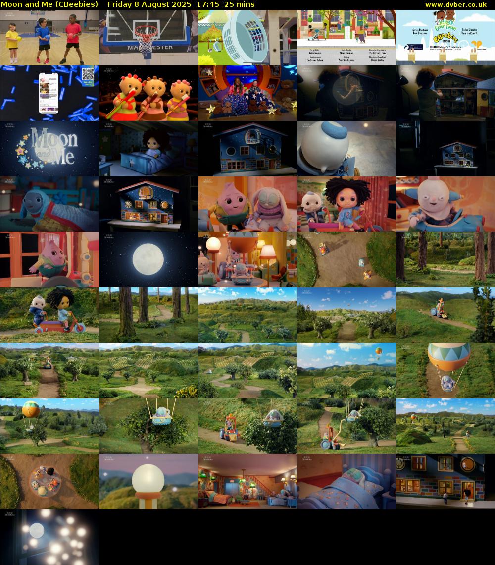Moon and Me (CBeebies) Friday 8 August 2025 17:45 - 18:10