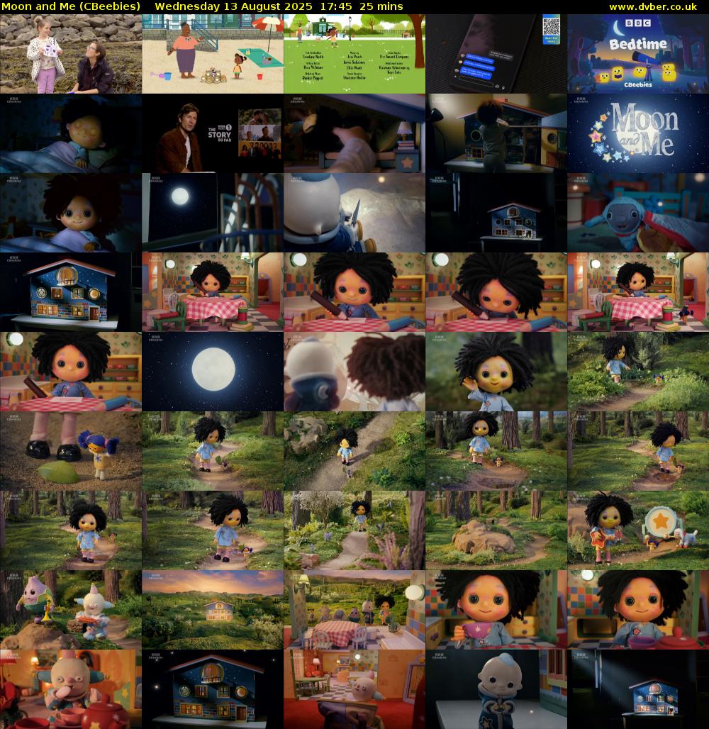 Moon and Me (CBeebies) Wednesday 13 August 2025 17:45 - 18:10
