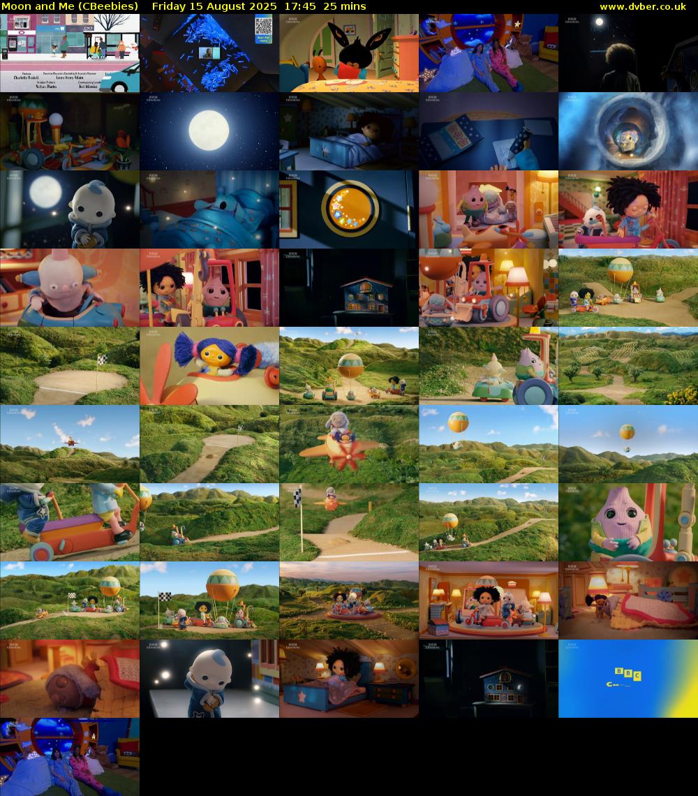 Moon and Me (CBeebies) Friday 15 August 2025 17:45 - 18:10