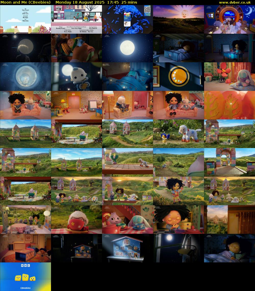 Moon and Me (CBeebies) Monday 18 August 2025 17:45 - 18:10