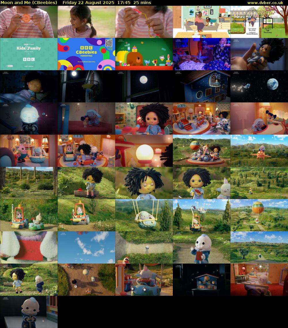 Moon and Me (CBeebies) Friday 22 August 2025 17:45 - 18:10
