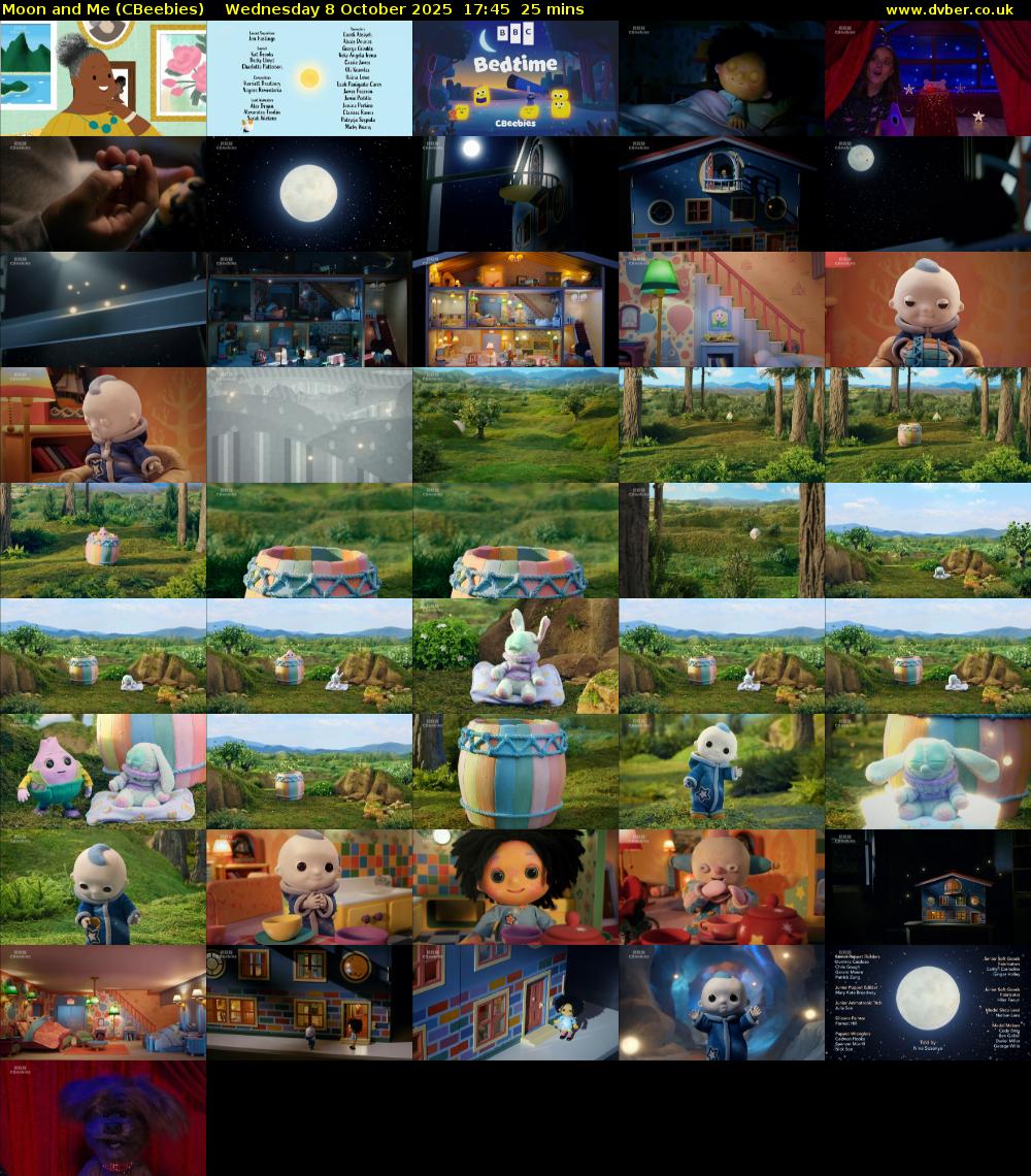 Moon and Me (CBeebies) Wednesday 8 October 2025 17:45 - 18:10