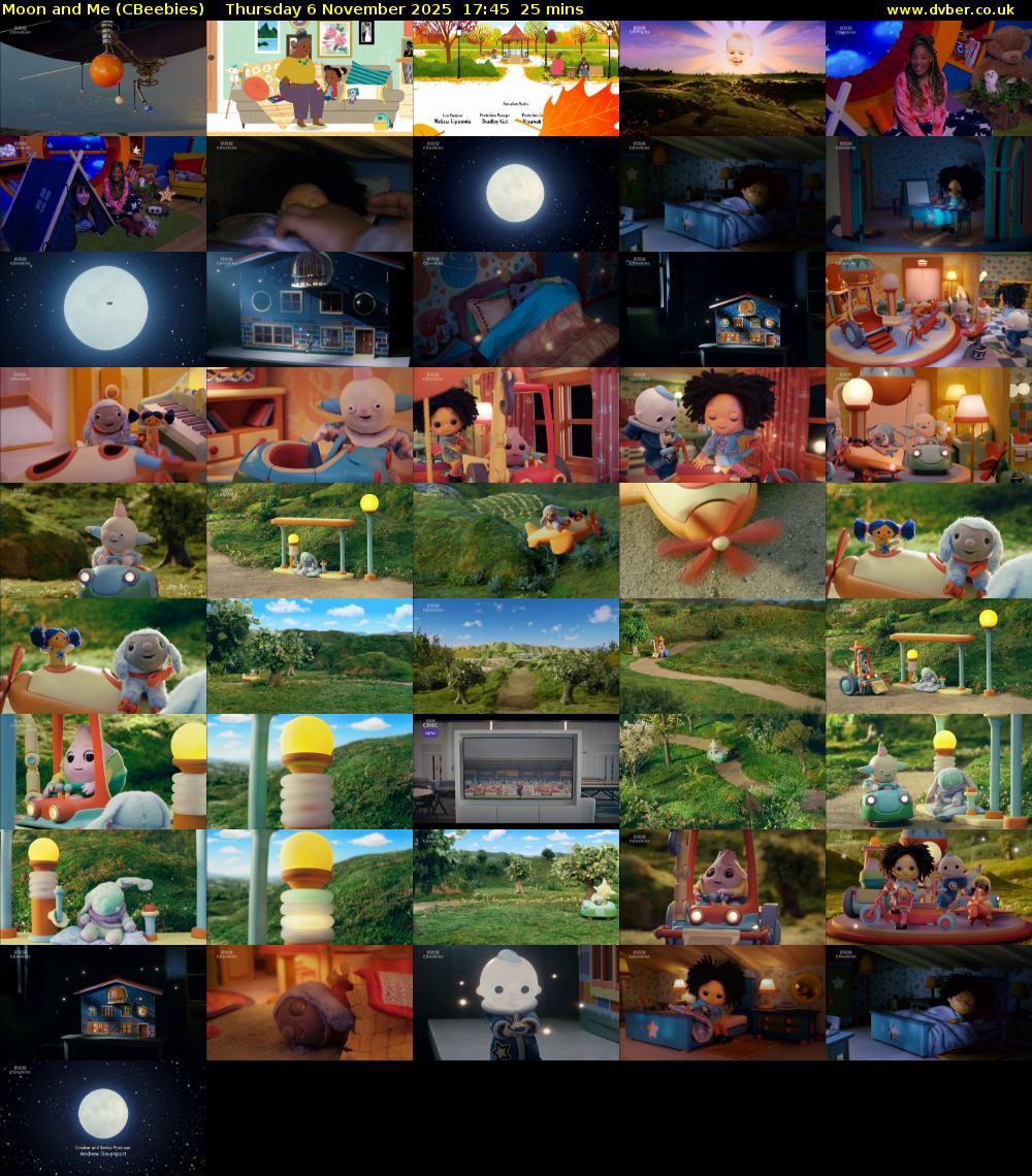 Moon and Me (CBeebies) Thursday 6 November 2025 17:45 - 18:10