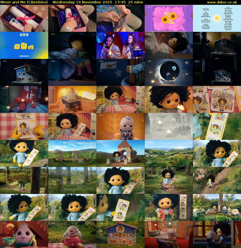 Moon and Me (CBeebies) Wednesday 19 November 2025 17:45 - 18:10