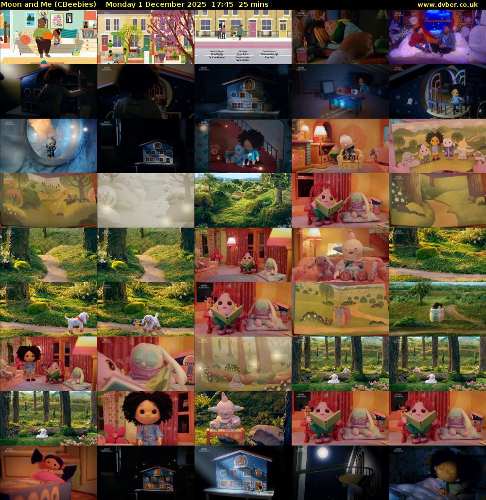 Moon and Me (CBeebies) Monday 1 December 2025 17:45 - 18:10