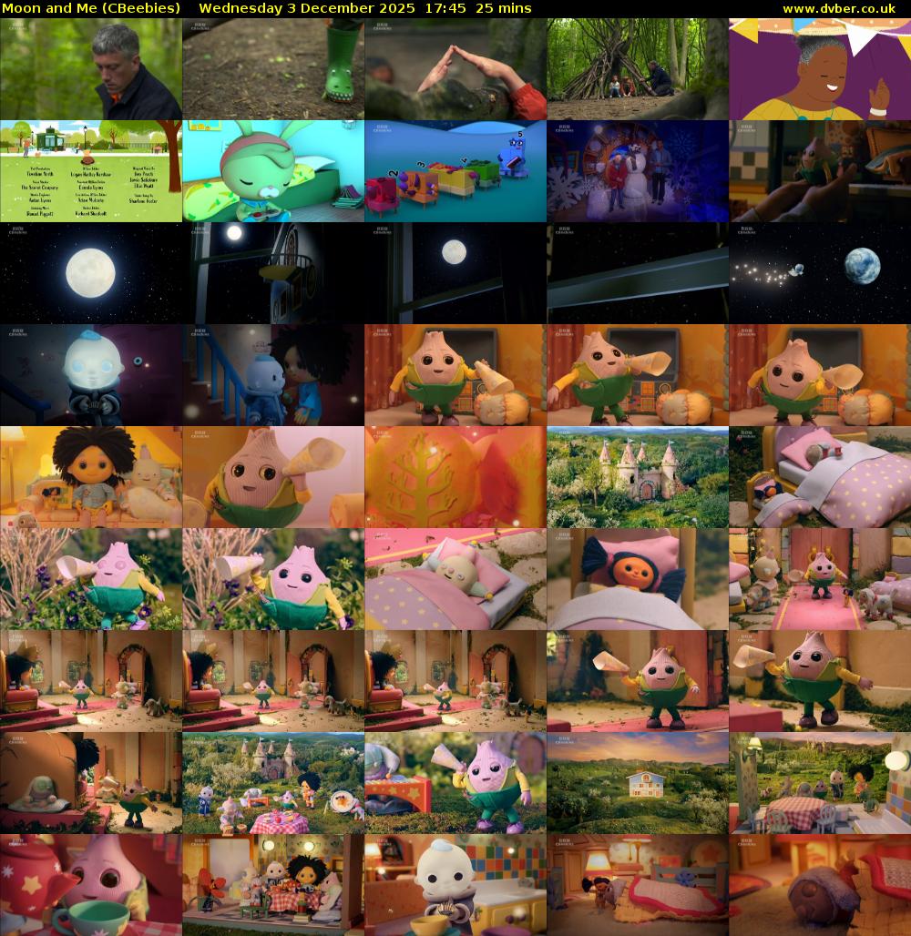 Moon and Me (CBeebies) Wednesday 3 December 2025 17:45 - 18:10
