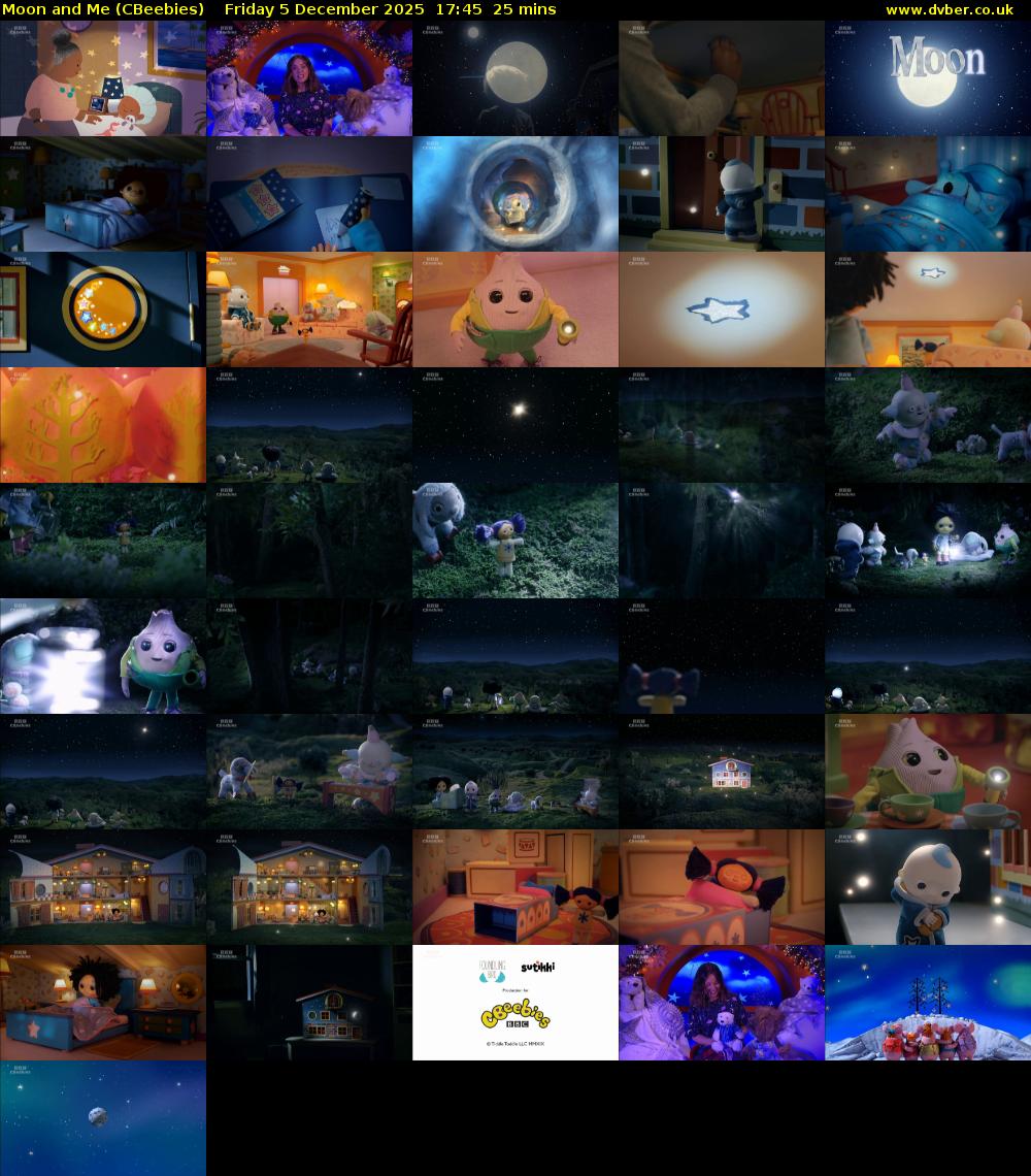 Moon and Me (CBeebies) Friday 5 December 2025 17:45 - 18:10