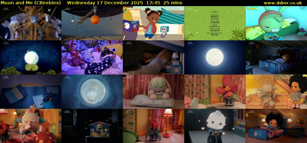 Moon and Me (CBeebies) Wednesday 17 December 2025 17:45 - 18:10