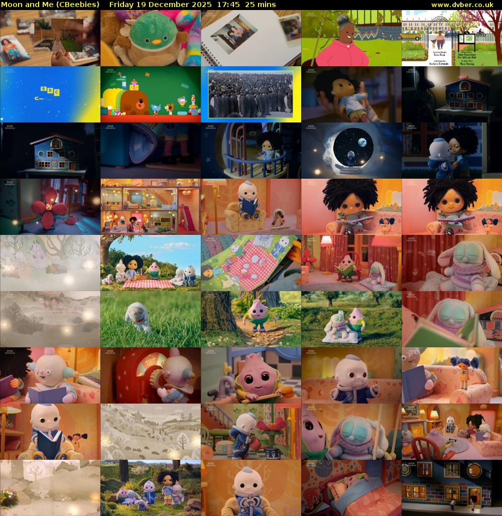 Moon and Me (CBeebies) Friday 19 December 2025 17:45 - 18:10
