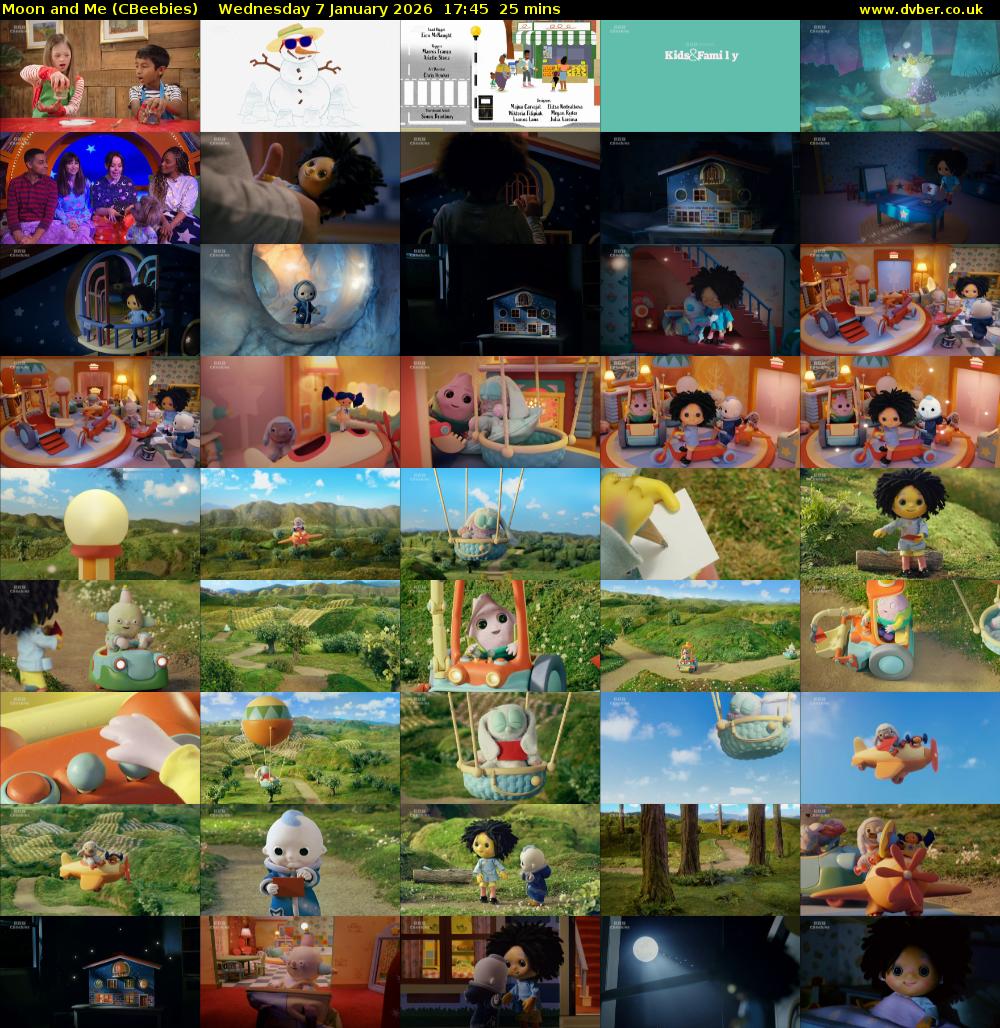 Moon and Me (CBeebies) Wednesday 7 January 2026 17:45 - 18:10