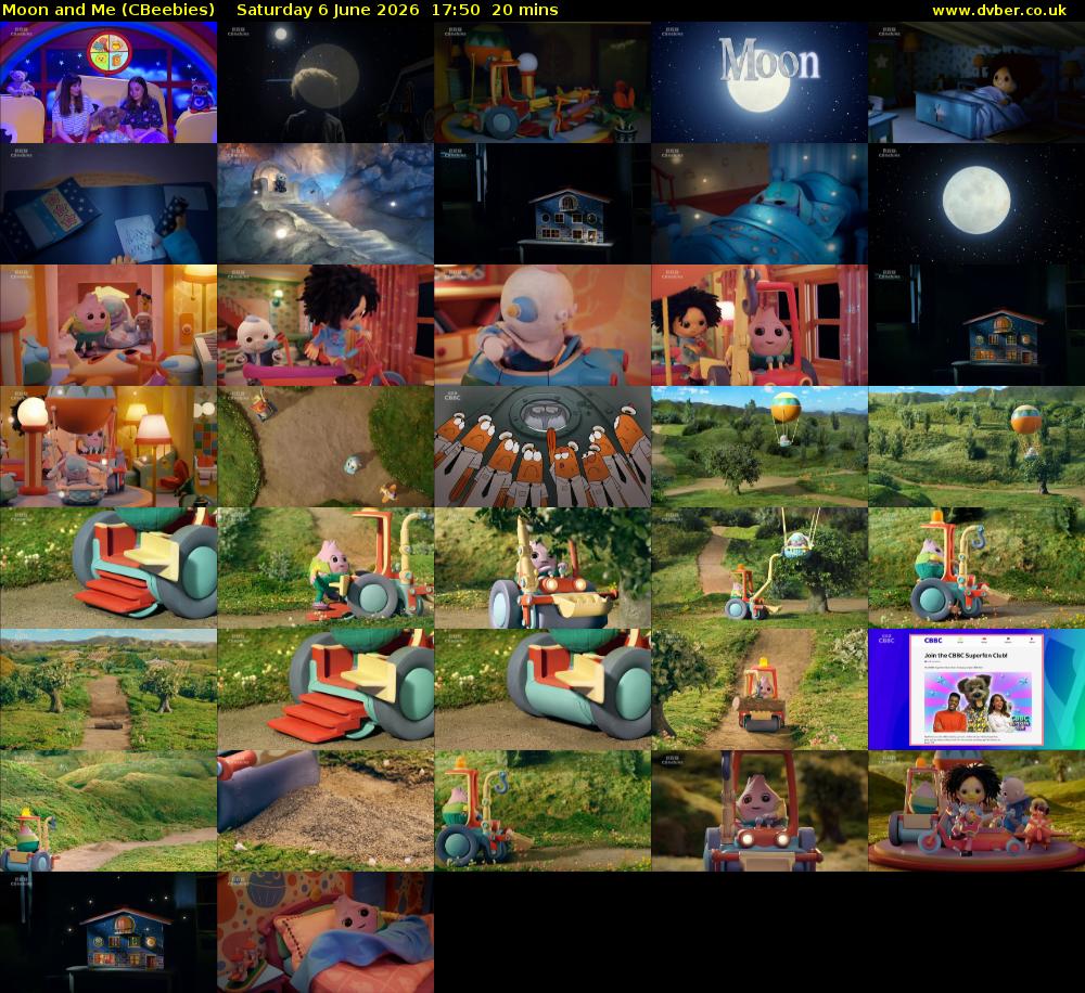 Moon and Me (CBeebies) Saturday 6 June 2026 17:50 - 18:10