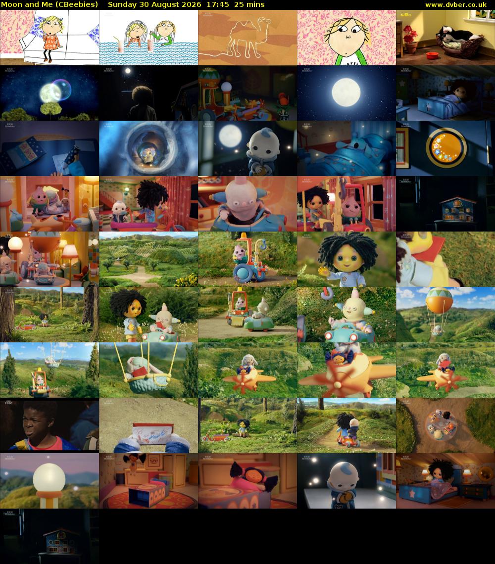 Moon and Me (CBeebies) Sunday 30 August 2026 17:45 - 18:10