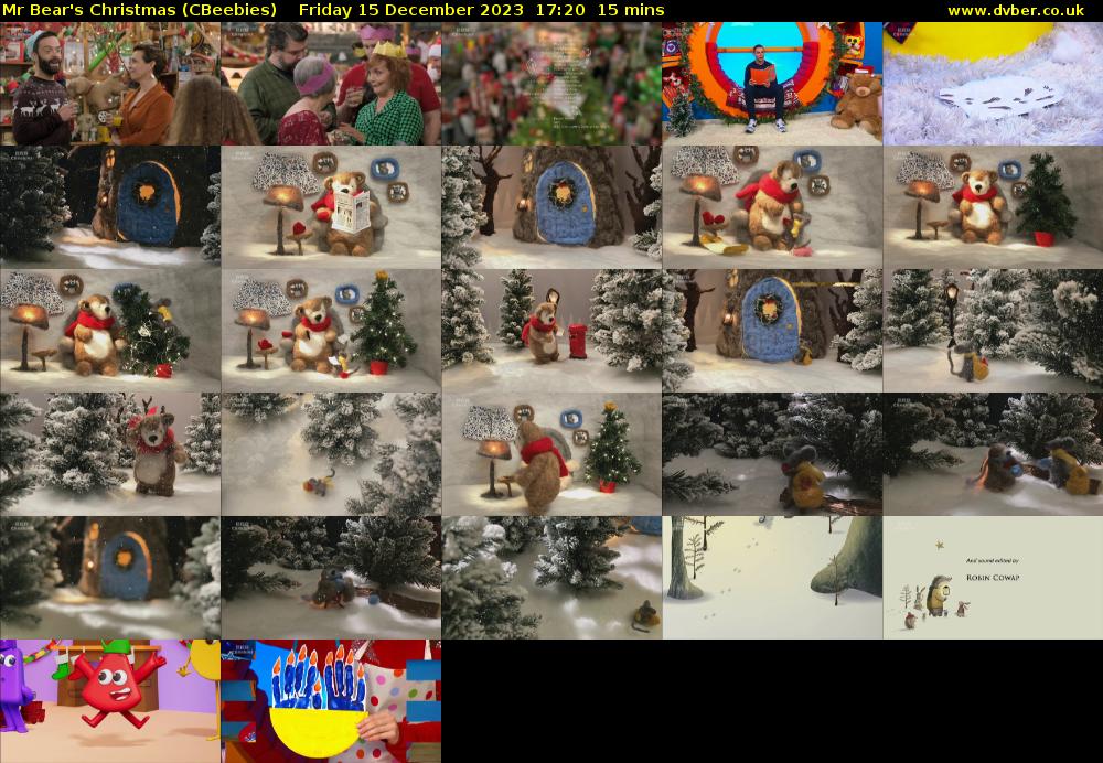 Mr Bear's Christmas (CBeebies) Friday 15 December 2023 17:20 - 17:35