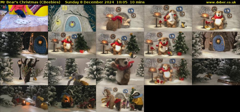 Mr Bear's Christmas (CBeebies) Sunday 8 December 2024 10:05 - 10:15