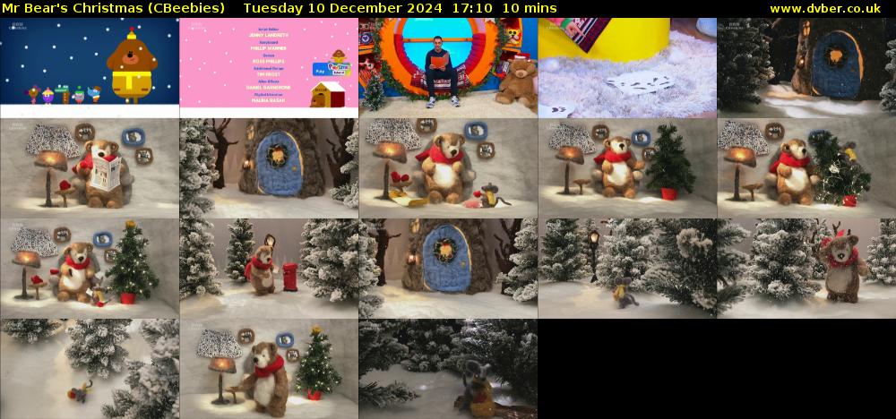Mr Bear's Christmas (CBeebies) Tuesday 10 December 2024 17:10 - 17:20