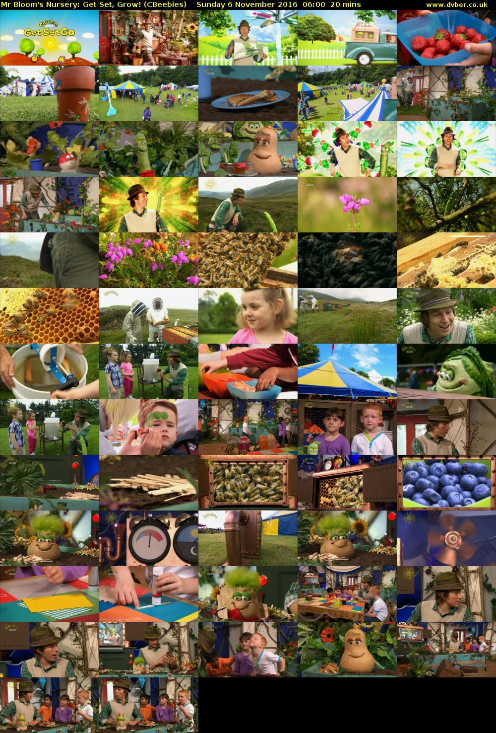 Mr Bloom's Nursery: Get Set, Grow! (CBeebies) Sunday 6 November 2016 06:00 - 06:20