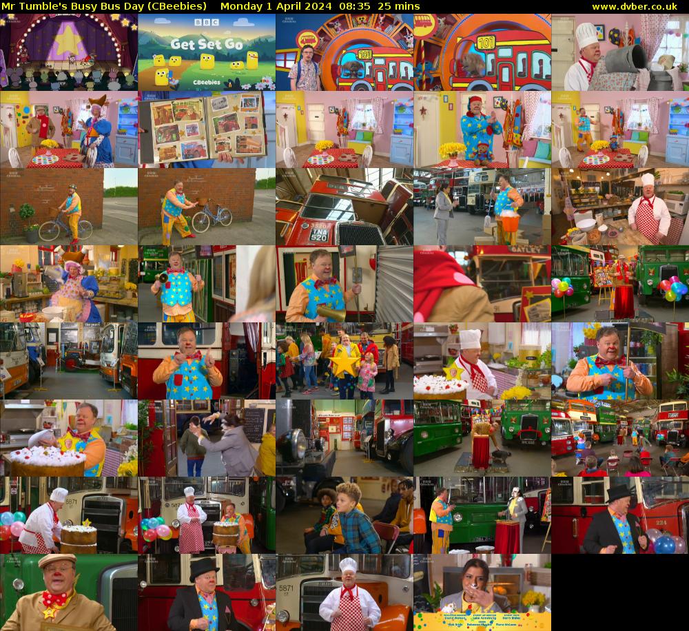 Mr Tumble's Busy Bus Day (CBeebies) Monday 1 April 2024 08:35 - 09:00