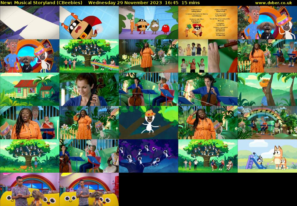 Musical Storyland (CBeebies) Wednesday 29 November 2023 16:45 - 17:00